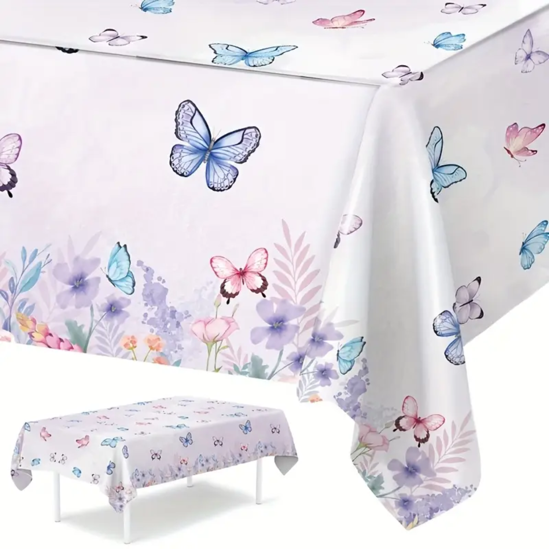 Watercolor Purple Tablecloth – Elegant & Disposable Party Decor