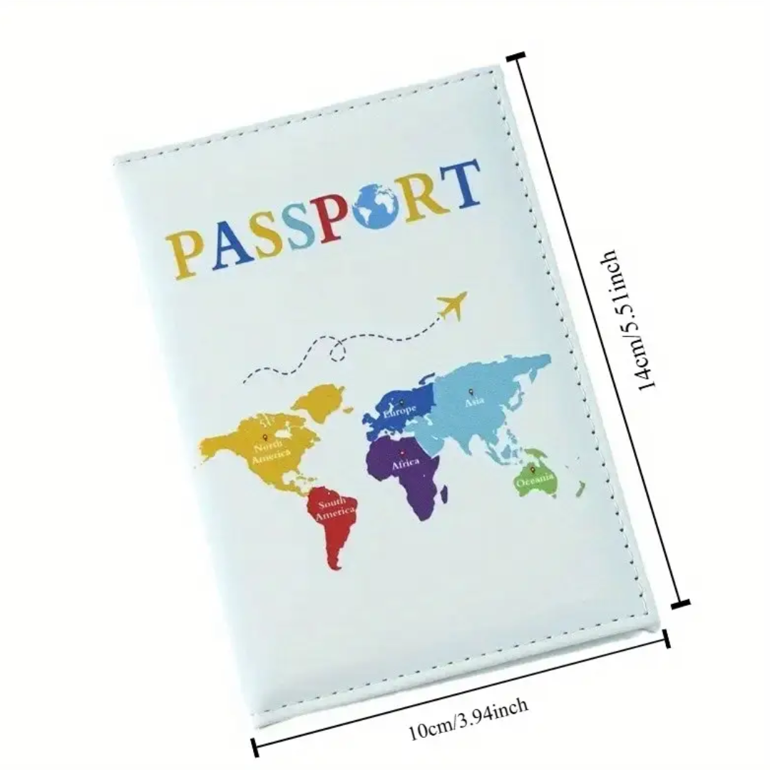 Colorful Letter Map Passport Wallet – Travel in Style