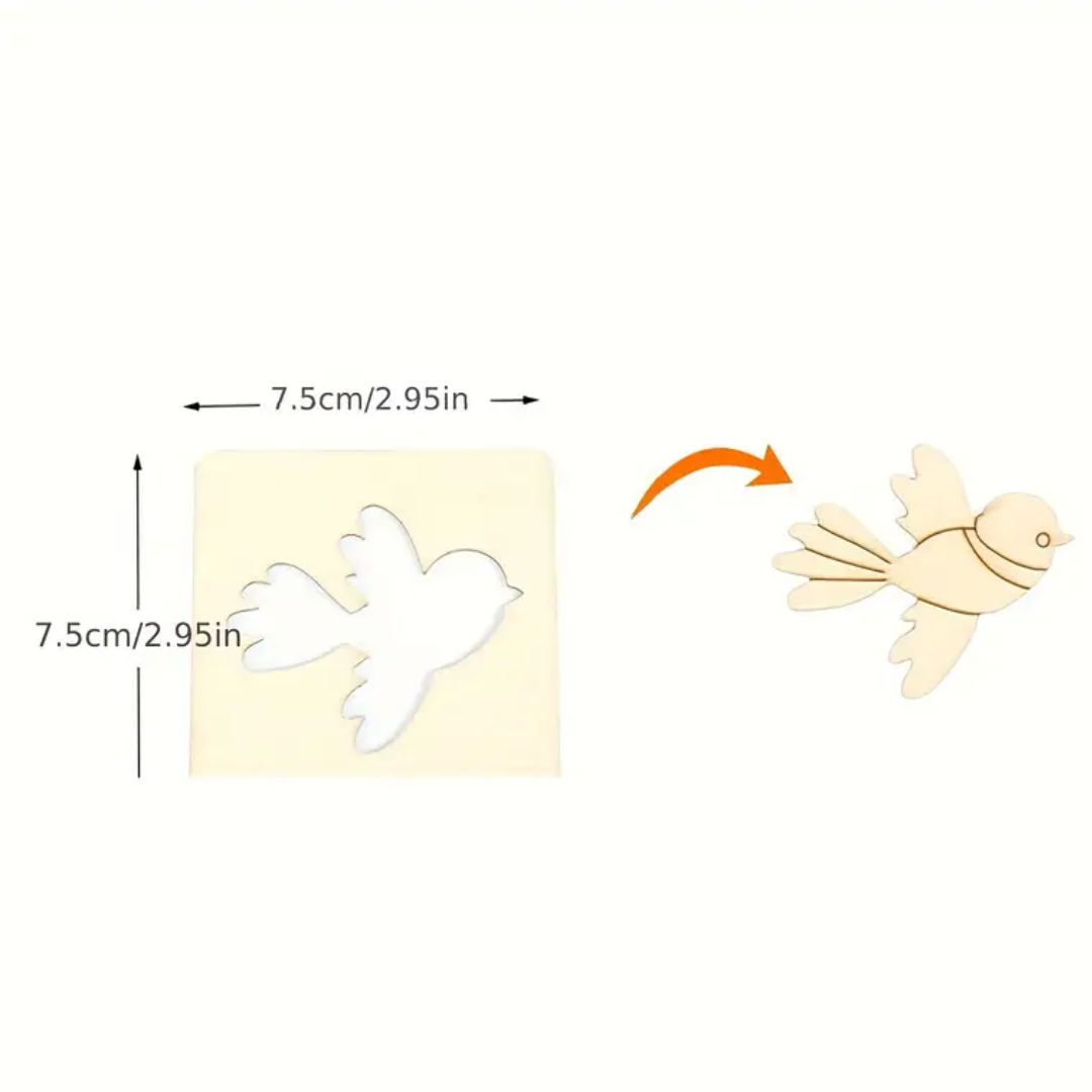 10pcs Wooden Drawing Templates
