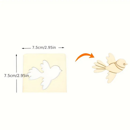 10pcs Wooden Drawing Templates