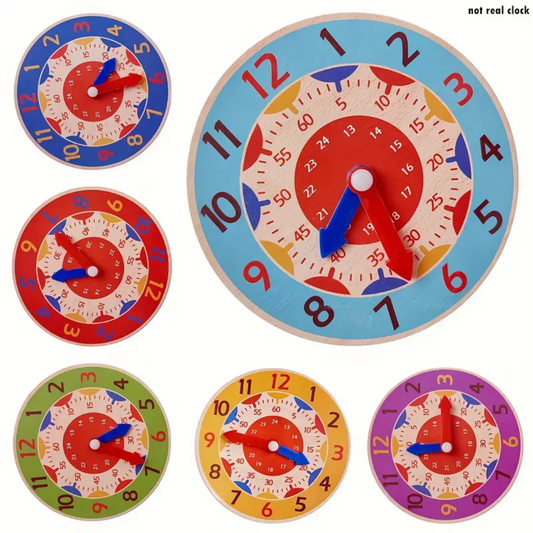Wooden Educational Clock for Kids – Learn Time the Fun Way