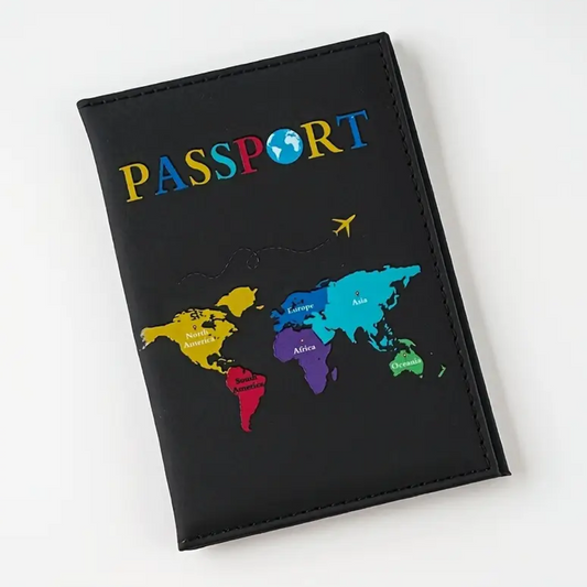 Colorful Letter Map Passport Wallet – Travel in Style
