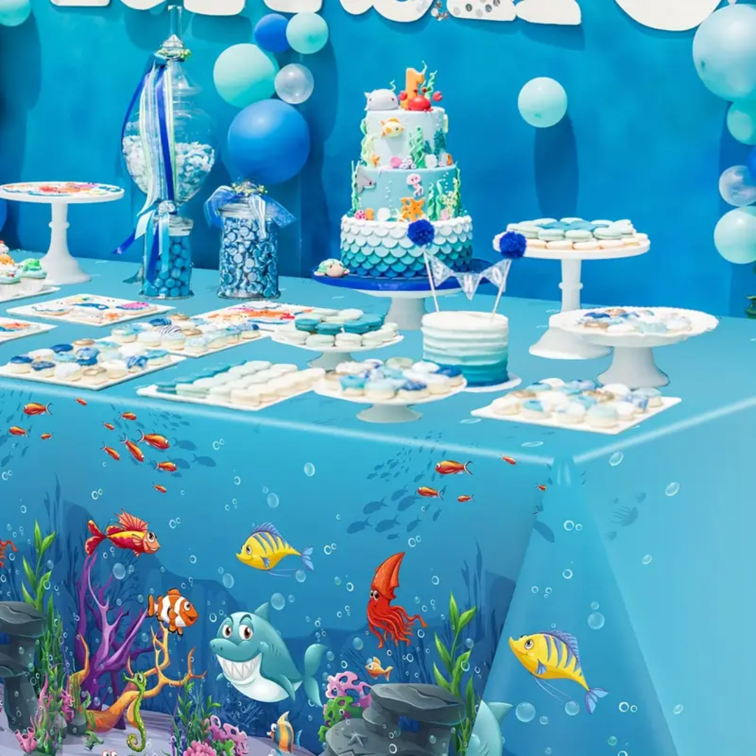Sea Theme Party Tablecloth – Dive into Birthday Fun