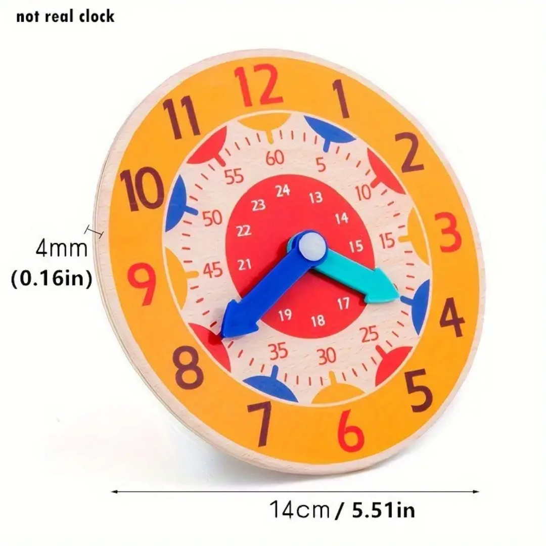 Wooden Educational Clock for Kids – Learn Time the Fun Way