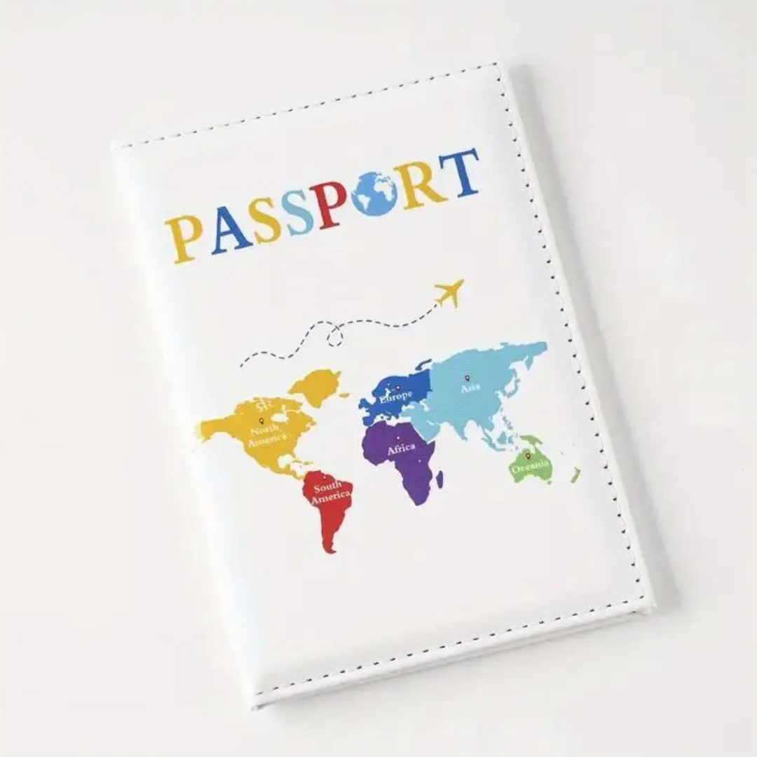 Colorful Letter Map Passport Wallet – Travel in Style