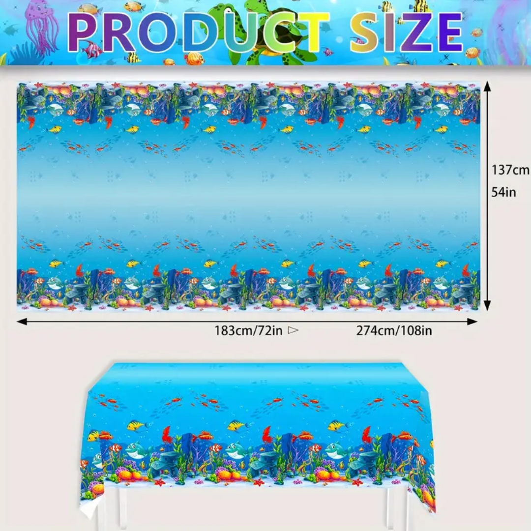 Sea Theme Party Tablecloth – Dive into Birthday Fun