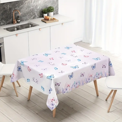 Watercolor Purple Tablecloth – Elegant &amp; Disposable Party Decor