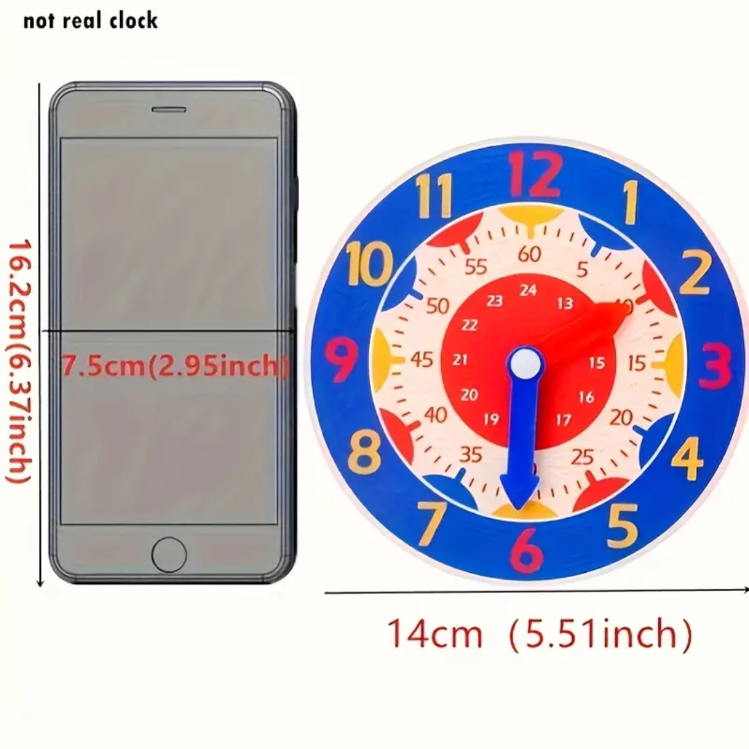 Wooden Educational Clock for Kids – Learn Time the Fun Way