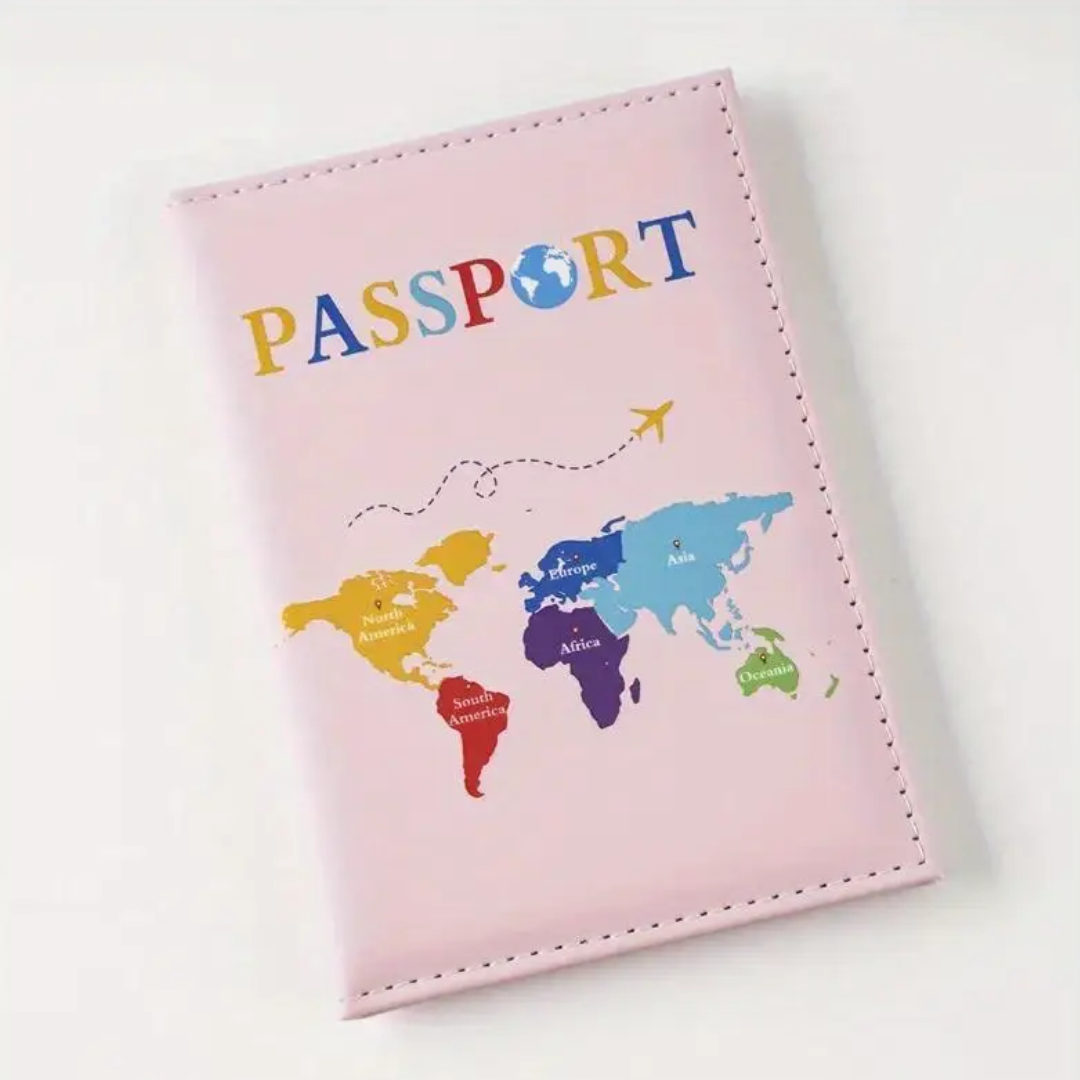Colorful Letter Map Passport Wallet – Travel in Style