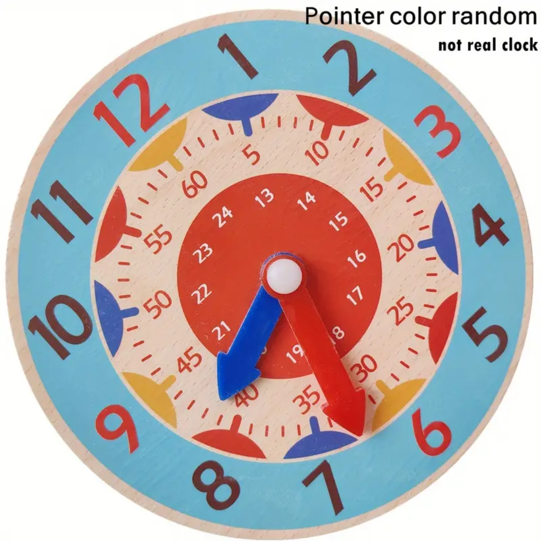 Wooden Educational Clock for Kids – Learn Time the Fun Way