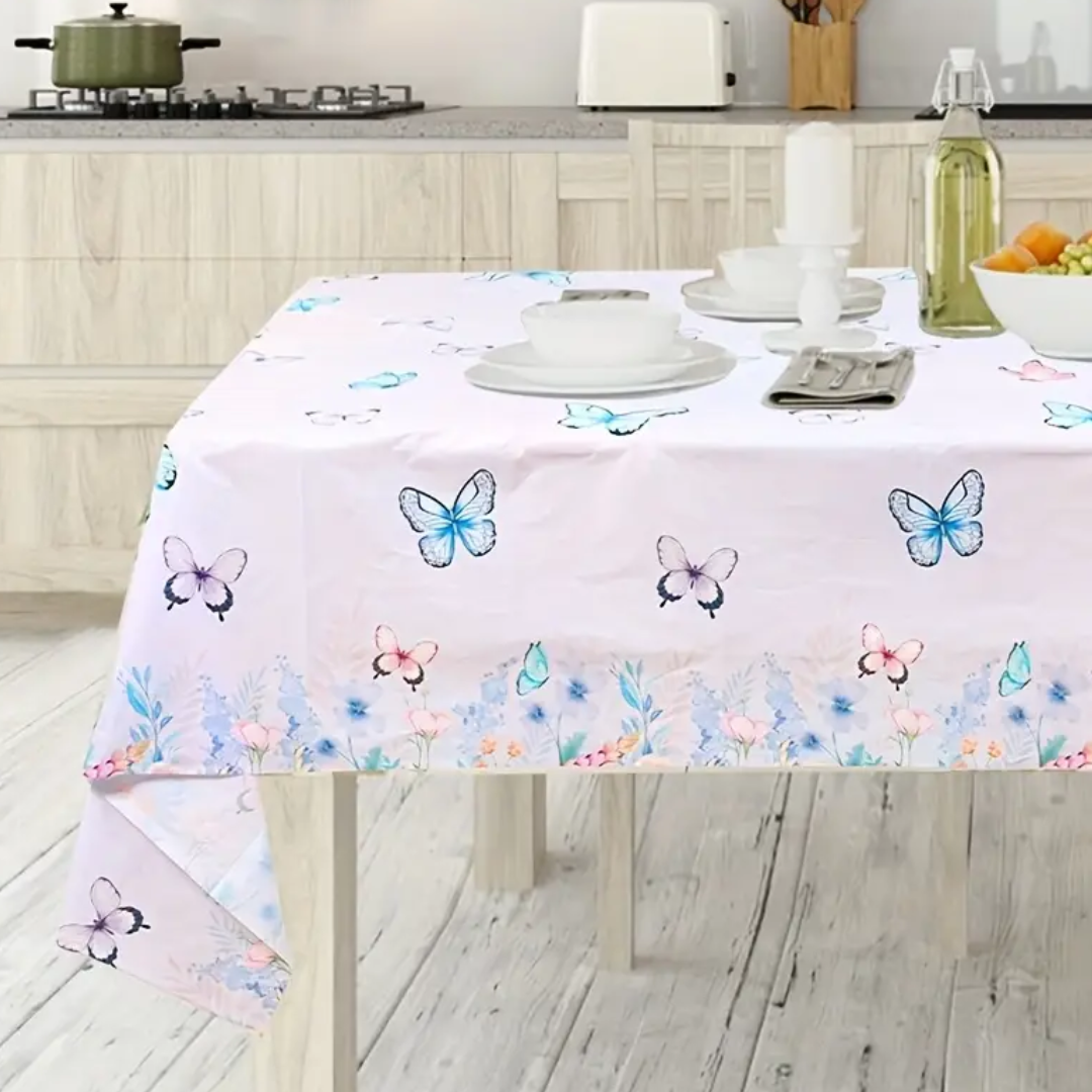 Watercolor Purple Tablecloth – Elegant &amp; Disposable Party Decor