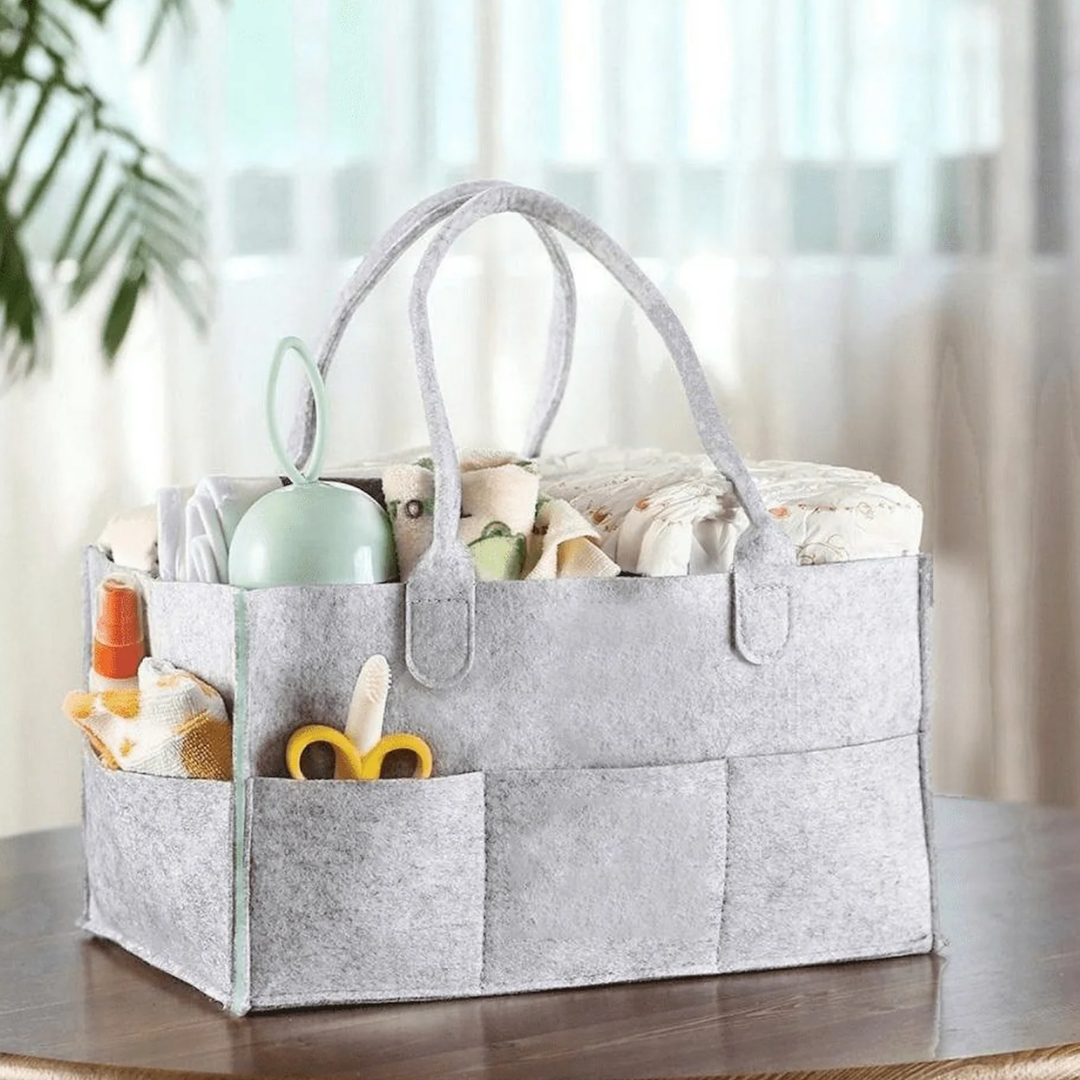 Baby Diaper Caddy Organizer – Portable Nursery Basket