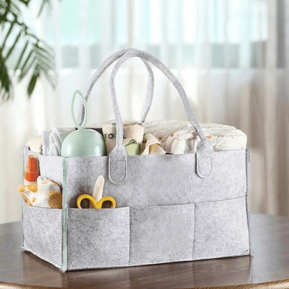 Baby Diaper Caddy Organizer – Portable Nursery Basket