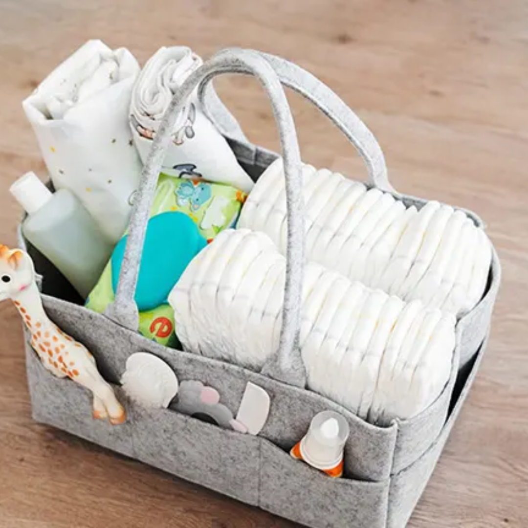 Baby Diaper Caddy Organizer – Portable Nursery Basket