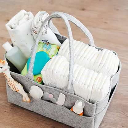 Baby Diaper Caddy Organizer – Portable Nursery Basket