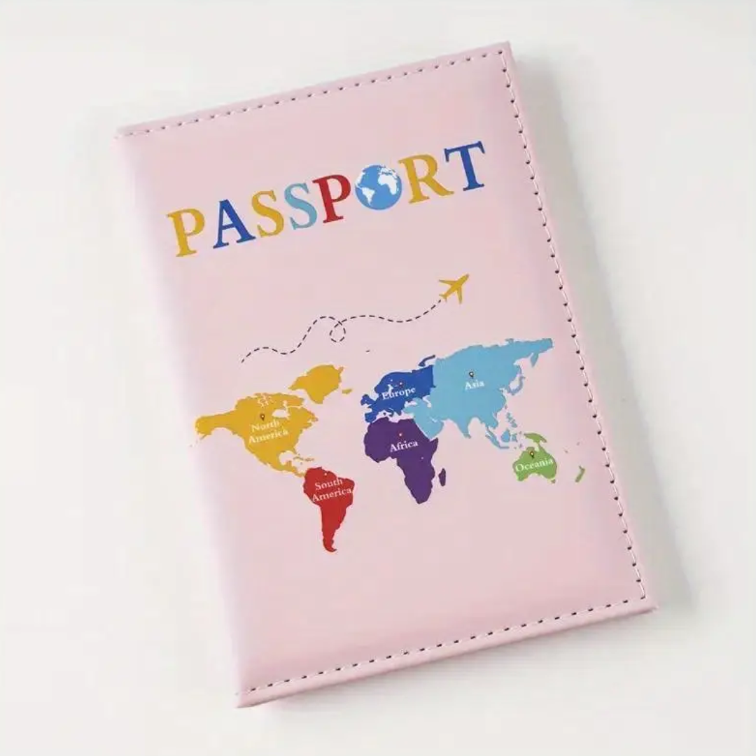 Colorful Letter Map Passport Wallet – Travel in Style